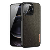 Custodia Dux Ducis Fino in nylon per iPhone 13 Pro verde
