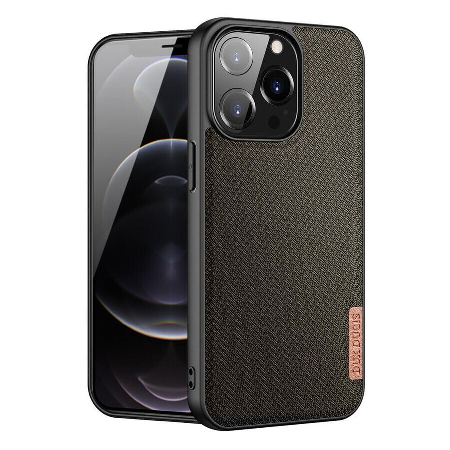 Dux Ducis Fino caz acoperit cu nylon iPhone 13 Pro verde