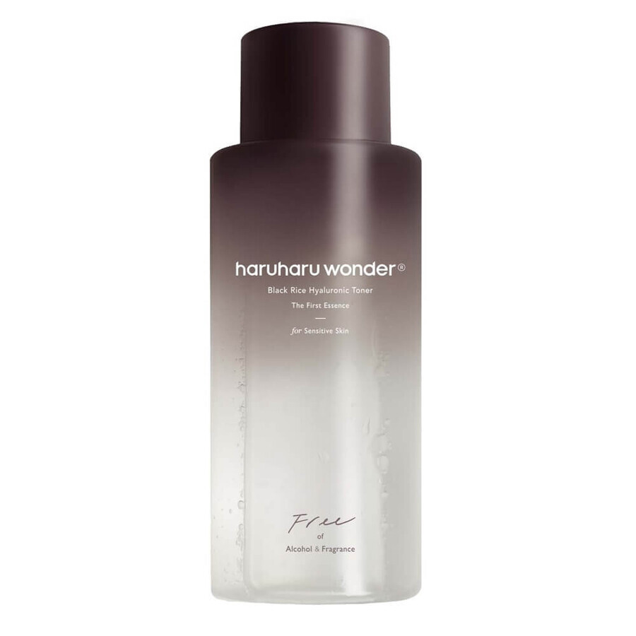 Haruharu Wonder Tónico hialurónico con extracto de arroz negro para pieles sensibles, 300 ml