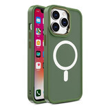 Magneethoes met MagSafe Color Matte Case voor iPhone 15 Pro Max - groen