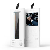 Cinturino magnetico Apple Watch SE, 9, 8, 7, 6, 5, 4, 3, 2, 1 (41, 40, 38 mm) Dux Ducis (versione LD) - nero e arancione