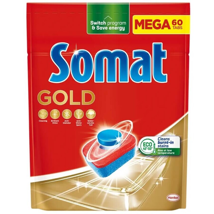 Somat Gold Comprimidos para lavavajillas, 60 uds.