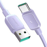 Joyroom Multi-Color Series A14 USB-A / USB-C 3A cablu 1,2 m - violet