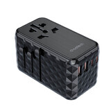 Choetech PD6028 Adaptador de viaje EU / US / AUS / UK 2x USB-C 2x USB-A 100W - negro