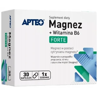 Apteo Magnesium Forte + Vitamin B6, 30 capsules