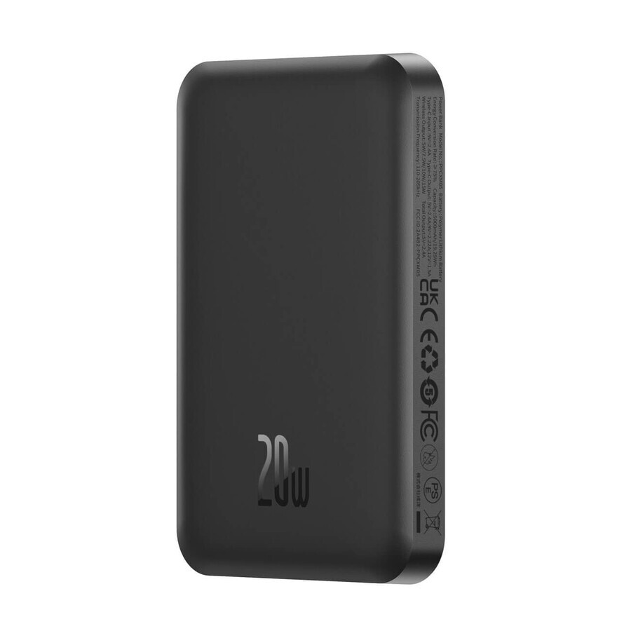 Mini-Powerbank Baseus 5000mAh 20W + USB-C Kabel (20V/3A) - schwarz