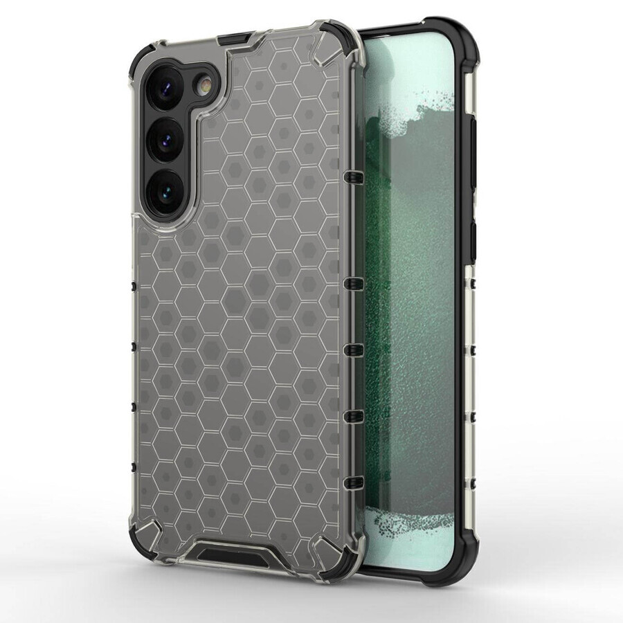Étui en nid d'abeille pour Samsung Galaxy S23+ étui hybride blindé noir