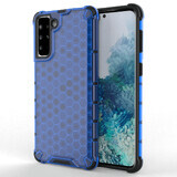 Husă blindată Honeycomb cu cadru din gel Samsung Galaxy S22 albastru