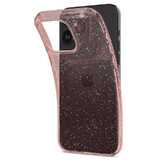 Carcasă Spigen Liquid Crystal Glitter pentru iPhone 15 Pro - roz translucid