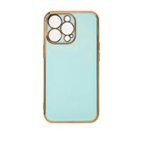 Carcasă de culoare de iluminat pentru iPhone 12 Pro Max carcasă de gel cu cadru auriu mint