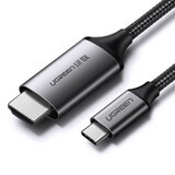 Ugreen cable HDMI - USB Tipo C 4K 60 Hz 1,5 m negro-gris (MM142 50570)