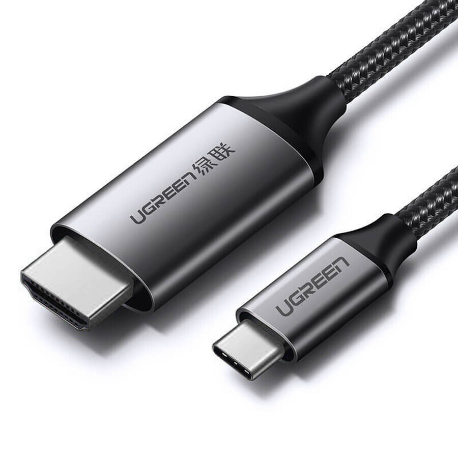 Ugreen cable HDMI - USB Tipo C 4K 60 Hz 1,5 m negro-gris (MM142 50570)