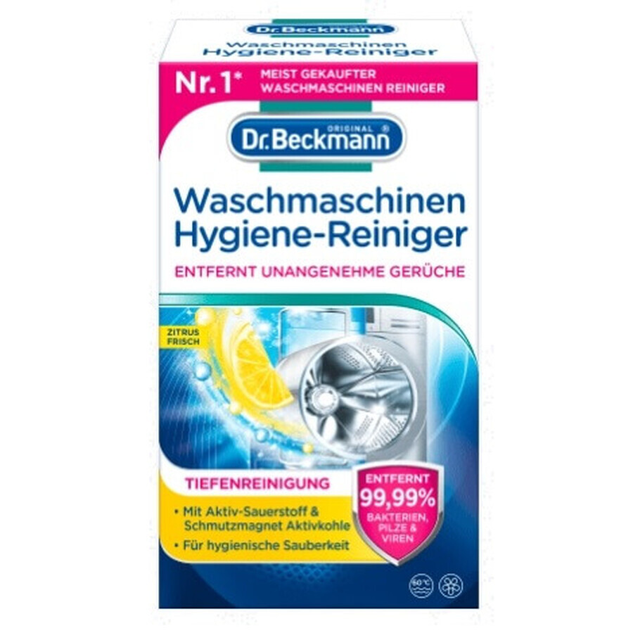 Dr. Beckmann, limpiador higiénico para lavadoras con carbón activado, 250 g