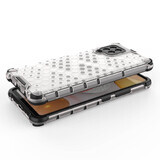 Husă blindată Honeycomb cu cadru din gel Samsung Galaxy A42 5G transparent