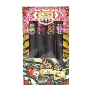 Cuba Original Cuba Agua de perfume Serpiente de la selva + Agua de perfume Tigre + Agua de perfume Cebra + Agua de perfume Rompecorazones, 4x35 ml