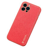 Dux Ducis Yolo elegante custodia in ecopelle per iPhone 13 Pro Max rosso