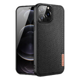 Dux Ducis Fino étui recouvert de nylon iPhone 13 Pro Max noir