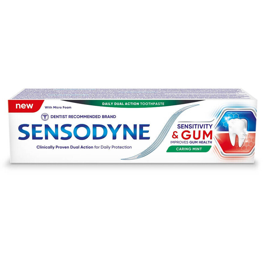 Sensodyne Hypersensitivity amp; Gums Fluoride paste with mint flavor, 75 ml.