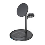 Choetech estación de carga inductiva 3en1 iPhone 12/13/14, AirPods Pro, Apple Watch negro (T585-F)