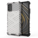 Funda blindada de nido de abeja con marco de gel Xiaomi Poco M3 transparente