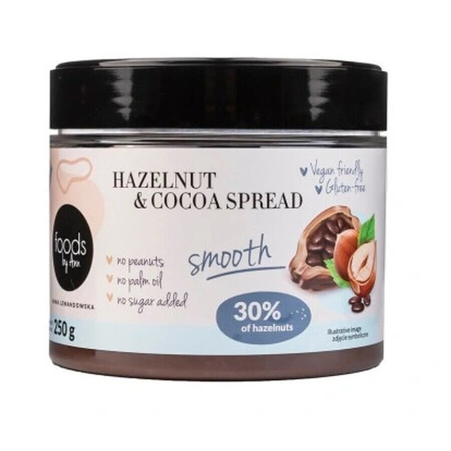 Foods by Ann, Erdnuss- und Kakaocreme glatt 30% , 250g