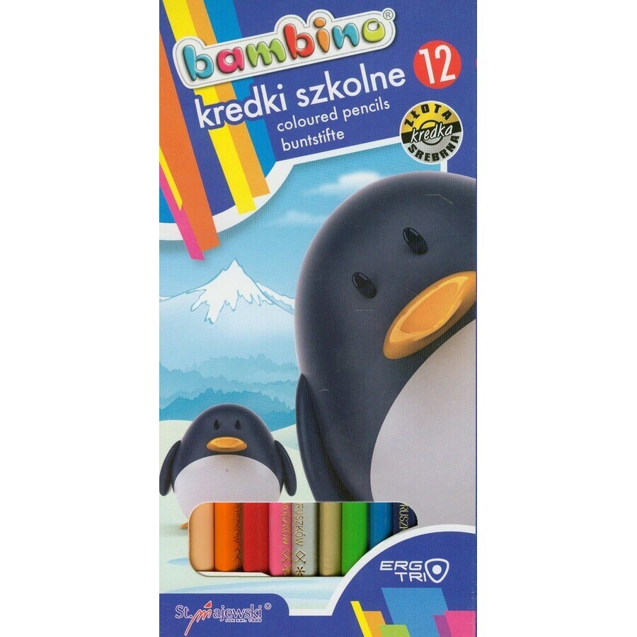 Winkel op Bambino houten driehoekige schoolpotloden 12 kleuren Bambino houten driehoekige schoolpotloden 12 kleuren