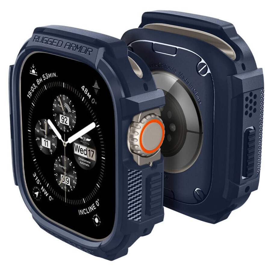 Spigen Rugged Armor Gehäuse für Apple Watch Ultra 1 / 2 (49 mm) - navy blau