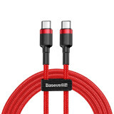 Kabel Baseus CATKLF-H09 USB-C - USB-C PD QC 60W 3A 480Mb/s 2m - rood