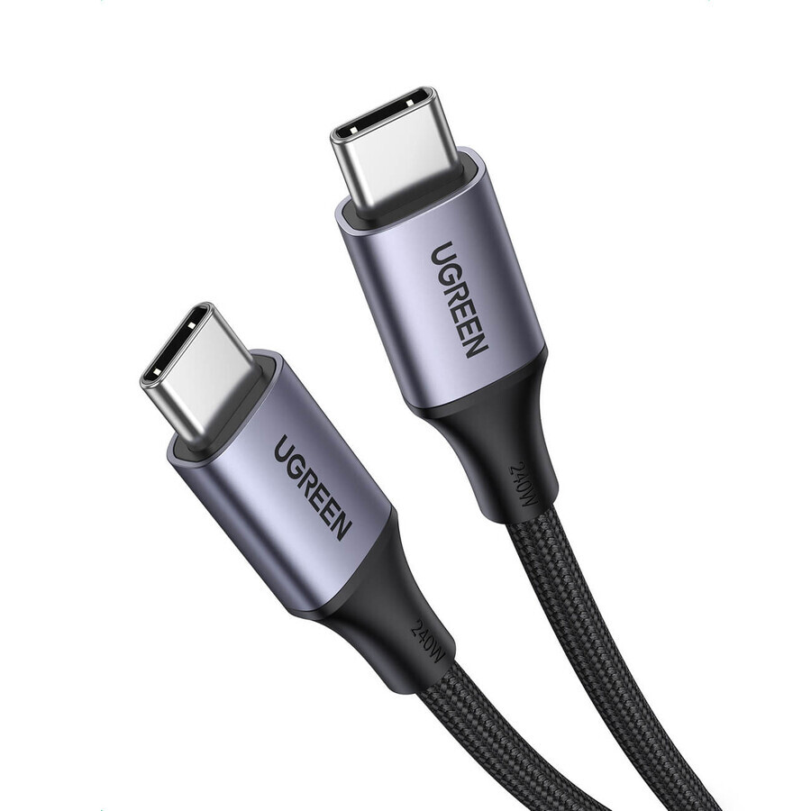 Ugreen US535 USB-C / USB-C PD 240W 5A 1m cable - gray
