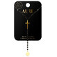 Auri Black beaded necklace with cross and circle