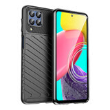 Funda blindada flexible Thunder Case para Samsung Galaxy M53 5G negro