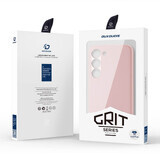 Dux Ducis Grit case Samsung Galaxy S23+ élégante housse en faux cuir rose