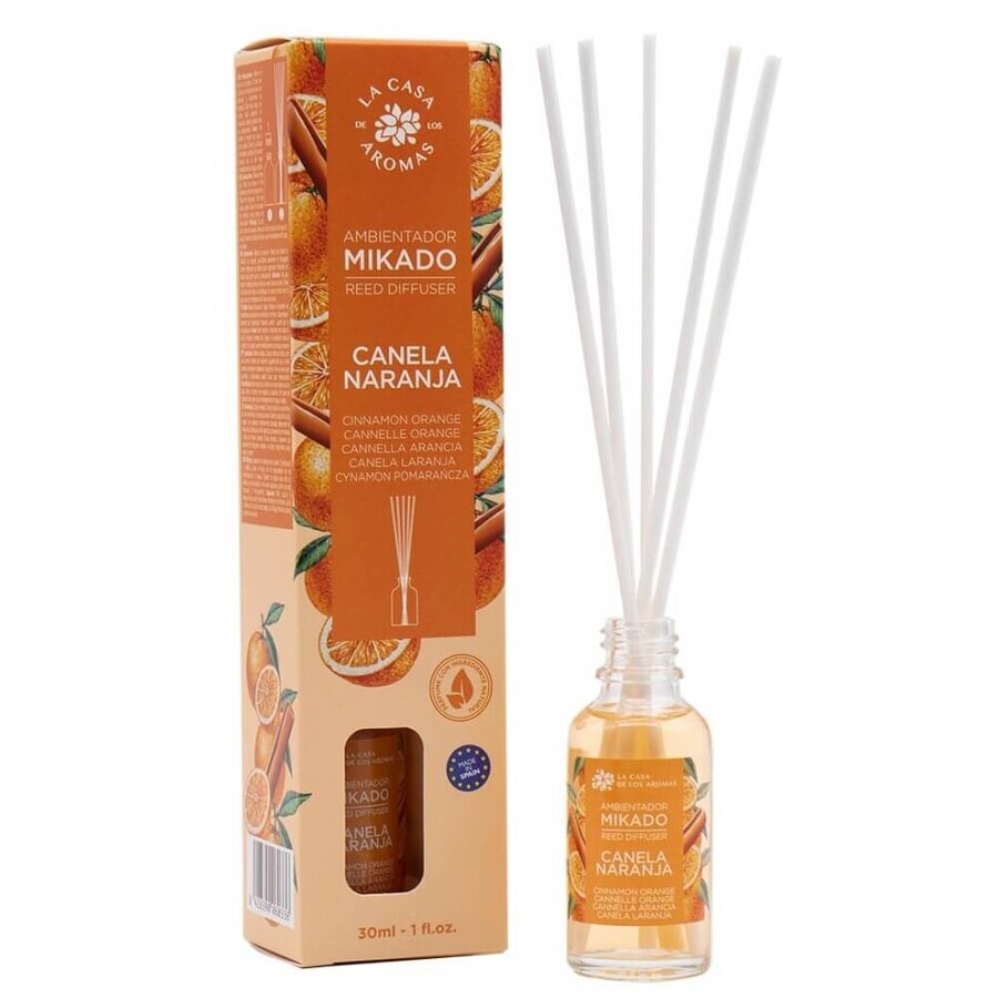 La Casa degli Aromi Mikado bastoncini di profumo Cannella e Arancia, 30 ml