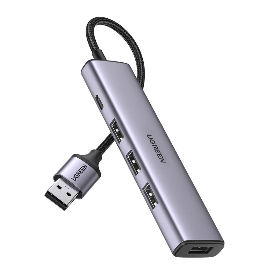 Splitter HUB USB Ugreen - 4x USB 3.0 grigio (CM473 20805)