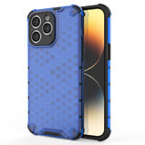 Funda híbrida blindada Honeycomb iPhone 14 Pro Max azul