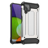 Funda híbrida blindada Hybrid Armor para Samsung Galaxy A22 4G plata