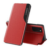 Eco Leather View Case elegante funda con tapa abatible y función de soporte Samsung Galaxy A72 4G rojo