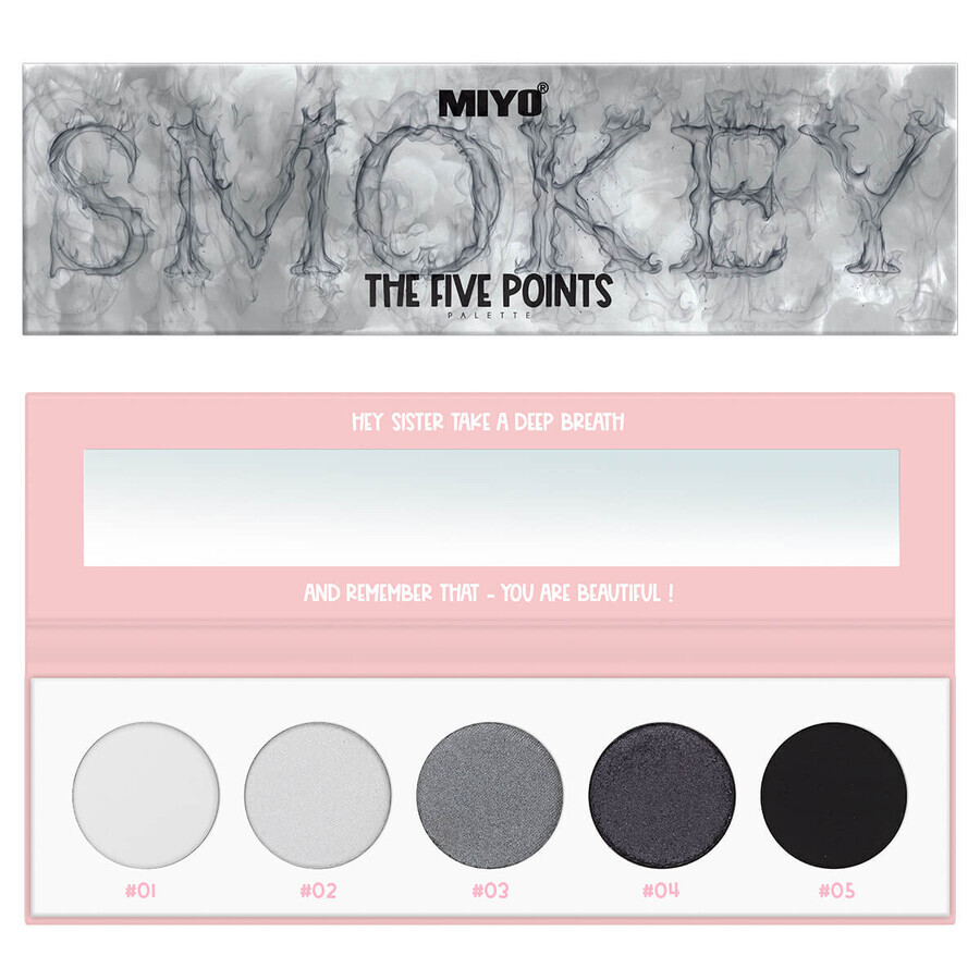 Miyo The Five Points Palette Smokey oogschaduwpalette, 6,5 g