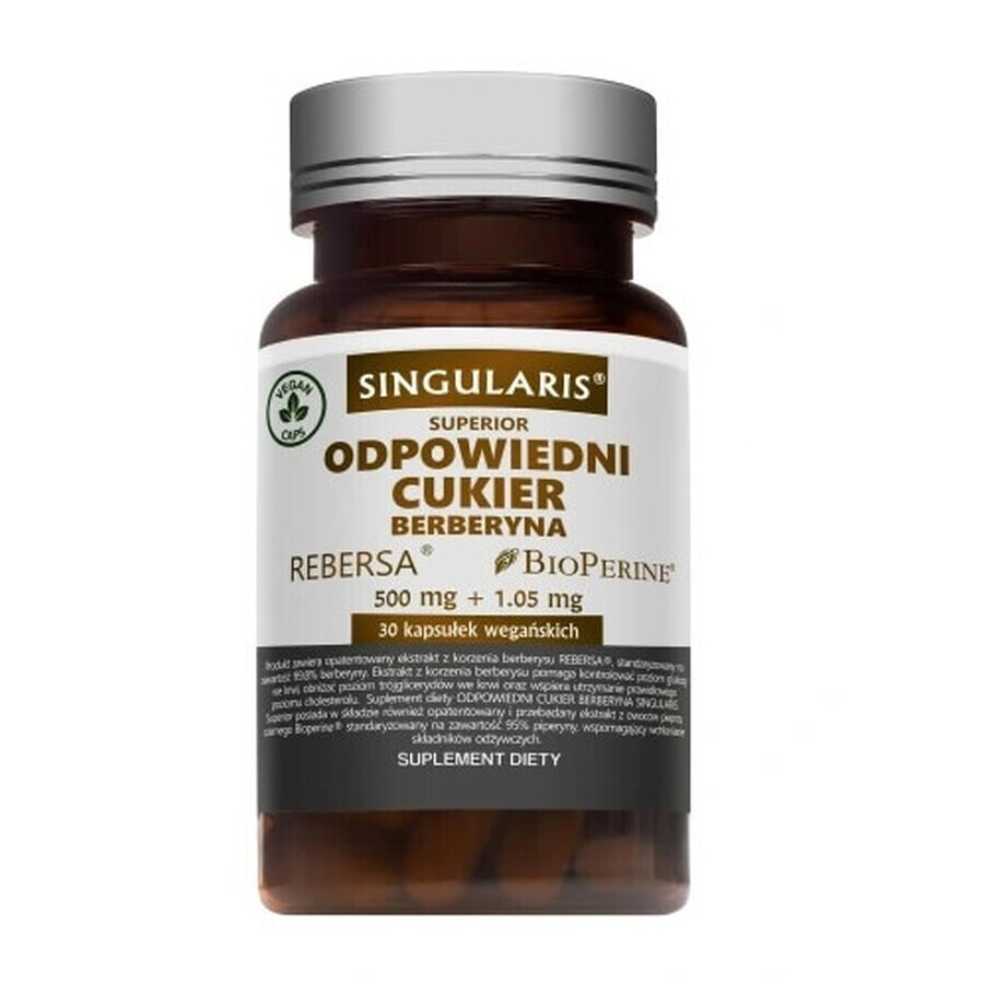 Singularis Adequate Sugar Berberine, 30 capsules
