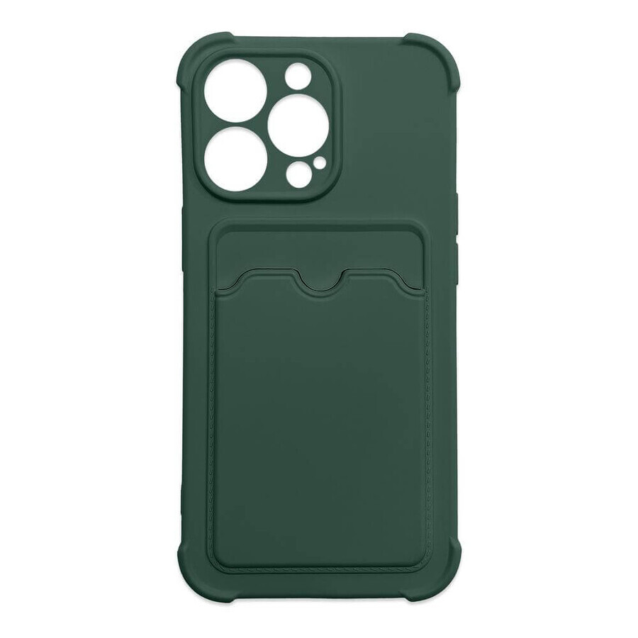 Card Armor Case Tasche für iPhone 13 mini Karte Brieftasche Silikon Rüstung Fall Air Bag grün