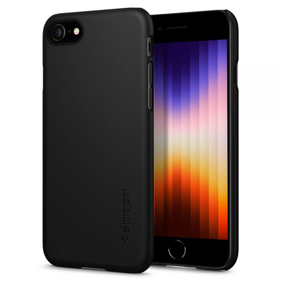 Spigen Thin Fit hoesje voor iPhone 7 / 8 / SE 2020 / 2022 - zwart