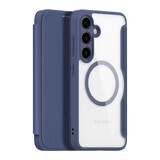Dux Ducis Skin X Pro étui pour Samsung Galaxy S24 avec MagSafe et flip cover - bleu
