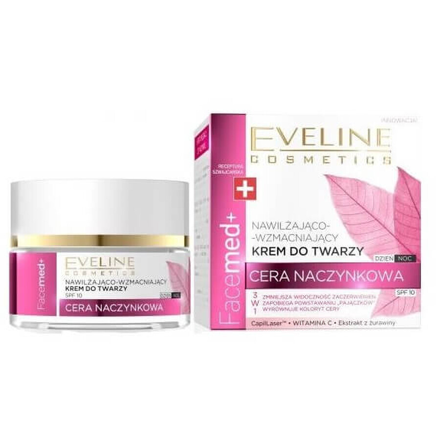 Comprar Eveline Cosmetics Facemed+ Crema facial hidratante y fortalecedora 3 en 1, 50 ml Eveline Cosmetics Facemed+ Crema facial hidratante y fortalecedora 3 en 1, 50 ml