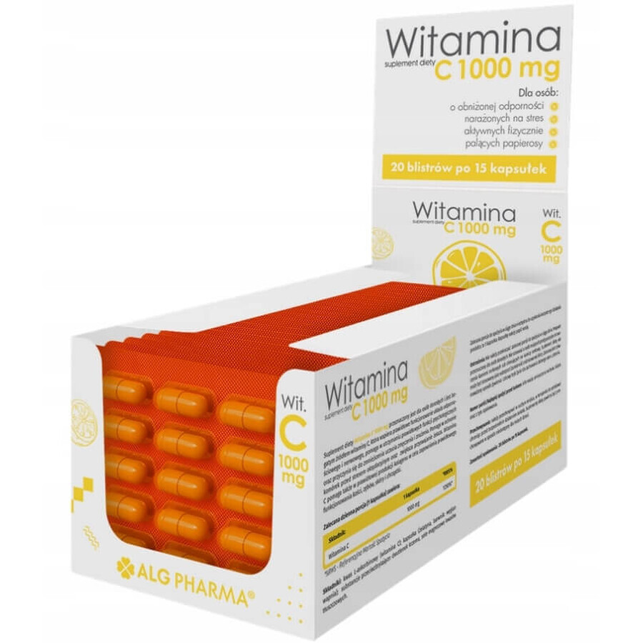 Vitamina C 1000 mg, 15 cápsulas