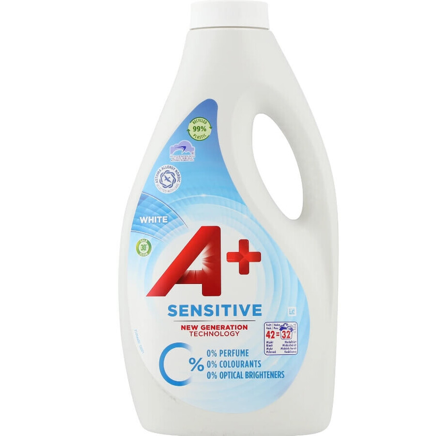 A+ Sensitive White Washing Gel, 1.6 l