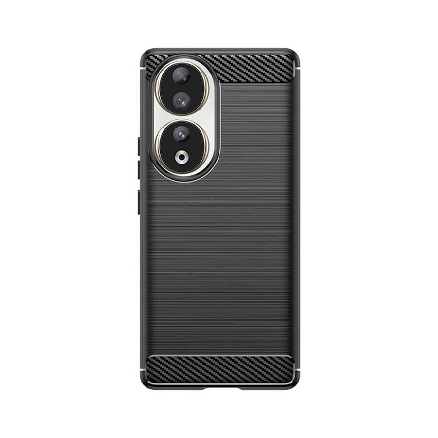Funda de silicona Carbon Case para Honor 90 - negro