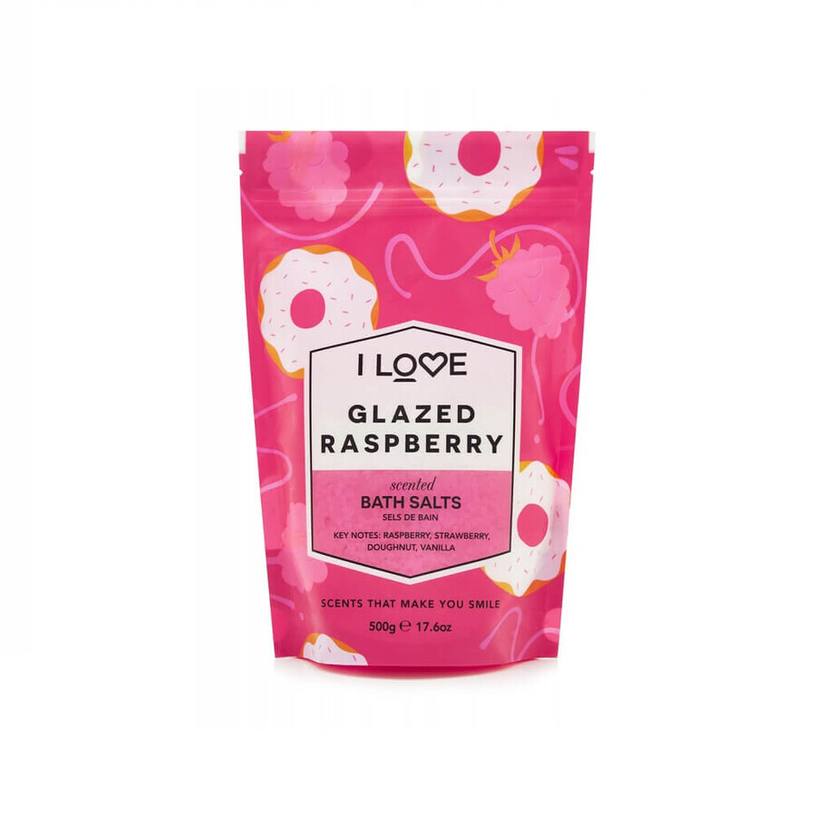 I Love Soothing Relaxing Bath Salt Lampone glassato, 500g