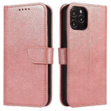 Magnet Case elegante case met flip cover en standaardfunctie Samsung Galaxy A03s (166.5) roze