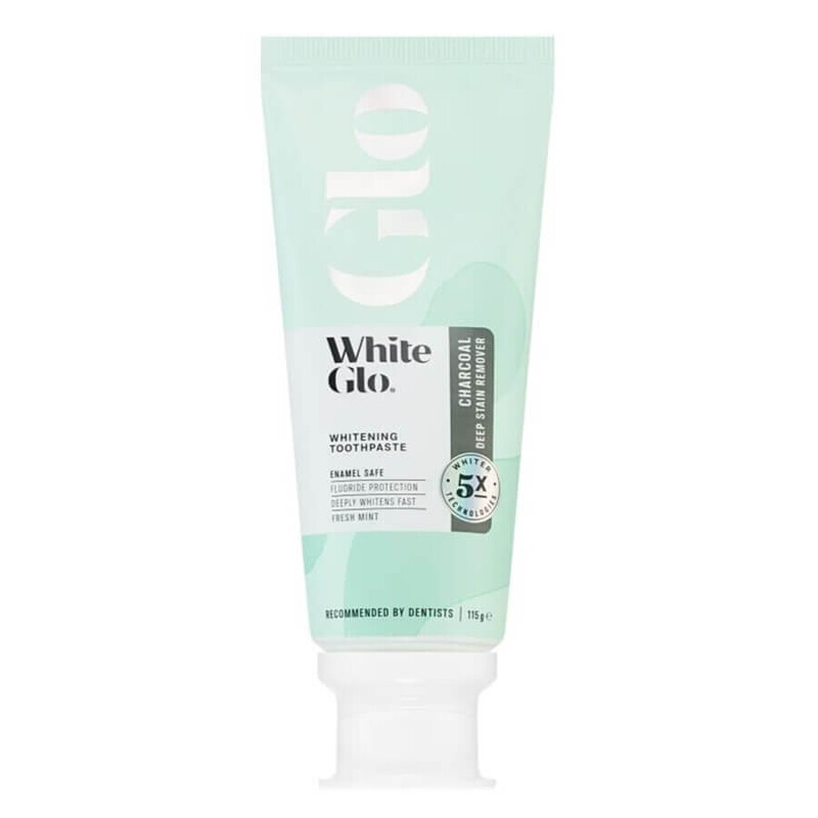 Buy White Glo Charcoal Deep Stain Remover Whitening Toothpaste Fresh Mint, 115 g White Glo Charcoal Deep Stain Remover Whitening Toothpaste Fresh Mint, 115 g