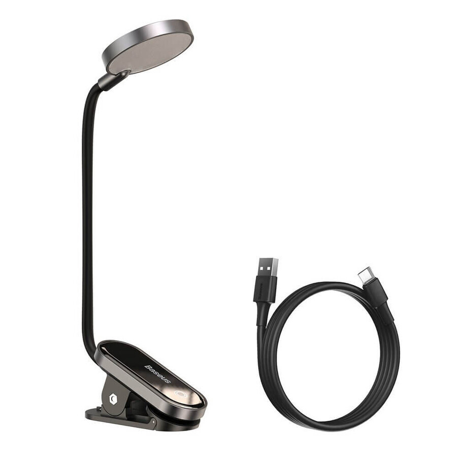 Baseus mini lampă LED cu clip gri (DGRAD-0G)